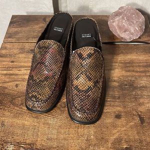 Stuart Weitzman Nicemule Wood Diamondback Mules - Size 8.5 M Women's, Brand New